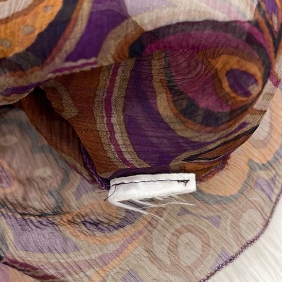 Blumarine Sheer Floral Button Down Blouse - Picture 11 of 12